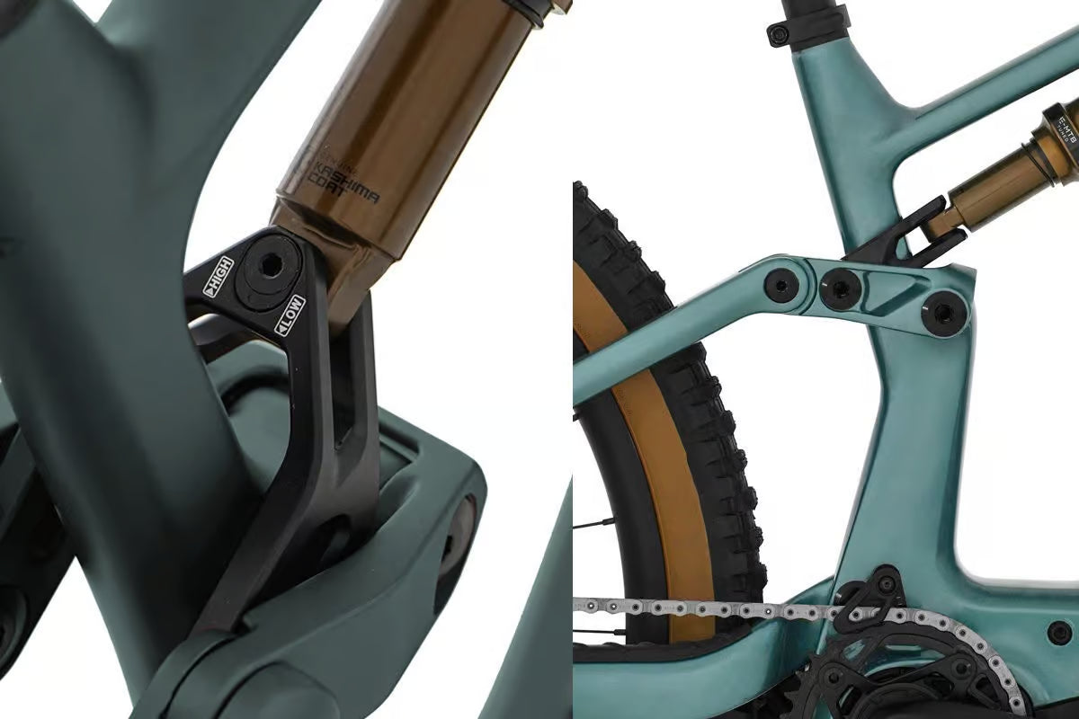 eBike Rahmen mit Federungskomponenten.