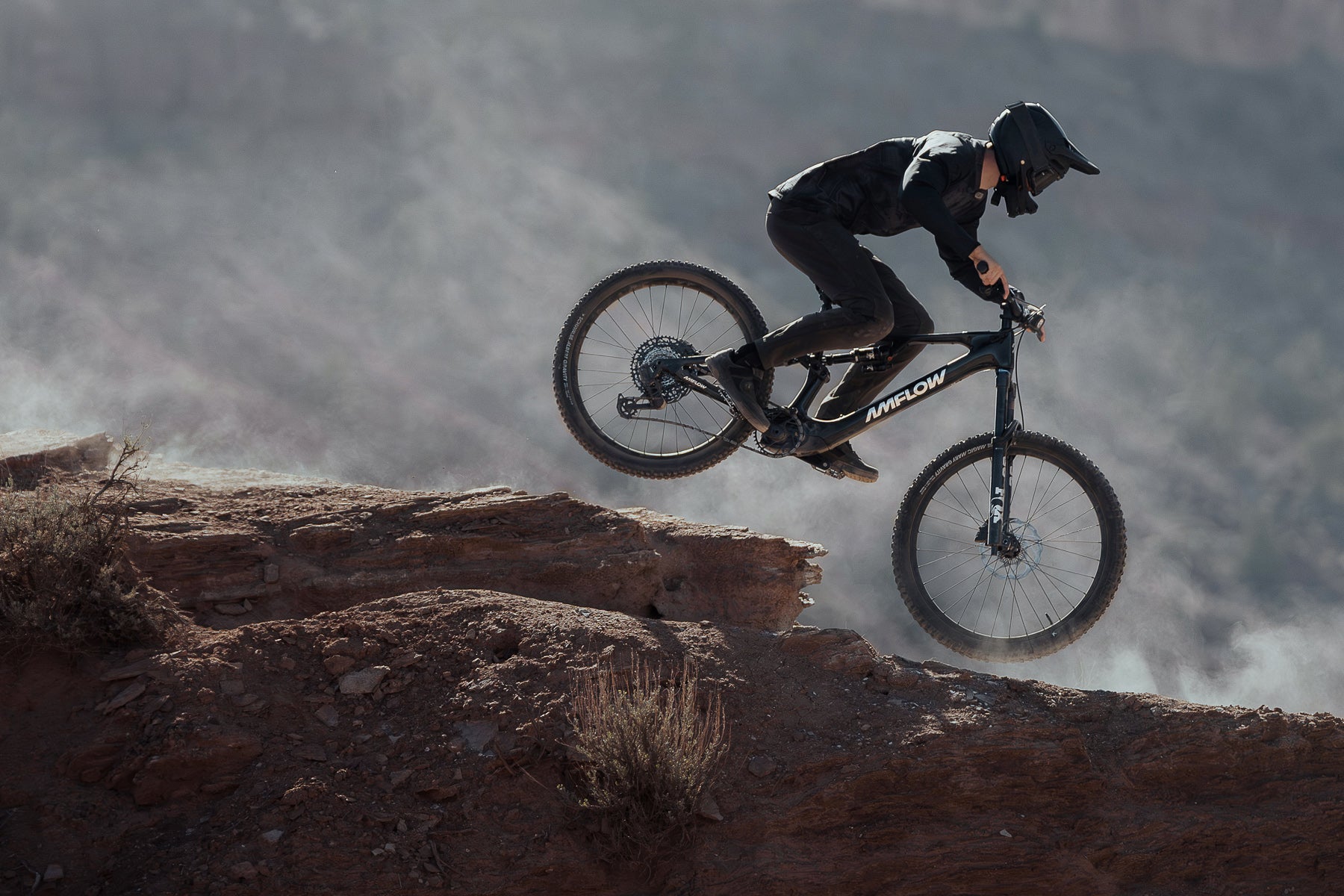 Amflow PX Carbon e-Mountainbike im Traileinsatz