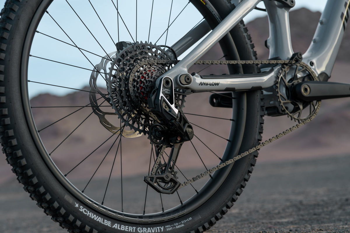 SRAM X0 Eagle Transmission am Hinterrad des Amflow PX Carbon Pro